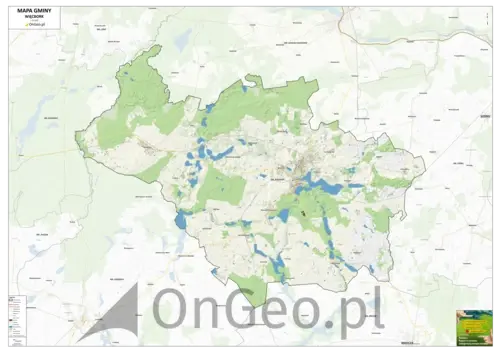 Mapa gminy Więcbork